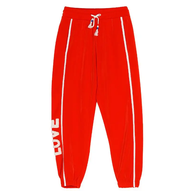 2020 Новое поступление весенние Лоскутные свободные штаны шаровары с буквенным