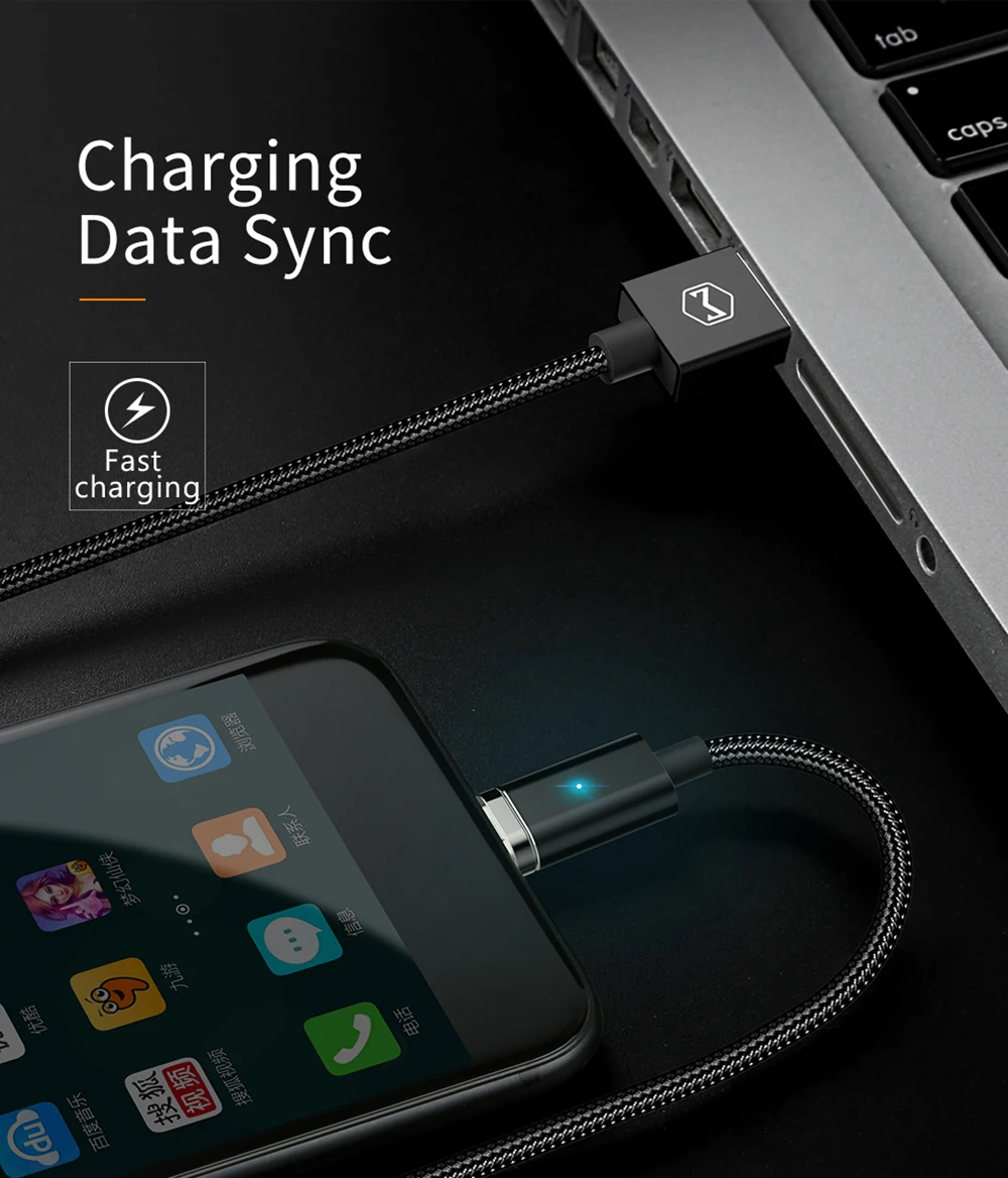 Mcdodo 3 в 1 Магнитный кабель для iPhone 7 Plus Быстрая зарядка для iPhone 8 6s usb type c кабель Micro USB кабель для samsung Xiaomi