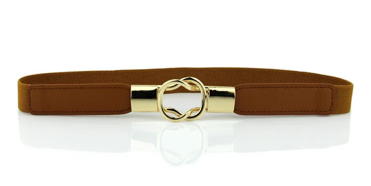 style 4 brown Мода черный пояс тонкий эластичный пояс-стрейч талии Вечерние ремни для женщин украшения пальто платье пояс пояса - Цвет: style 4 brown