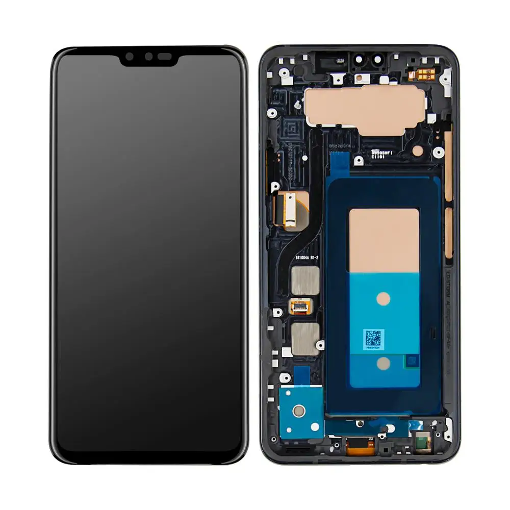 Для LG V40 ThinQ ЖК-экран кодирующий преобразователь сенсорного экрана в сборе запасные части для LG V40 с рамкой