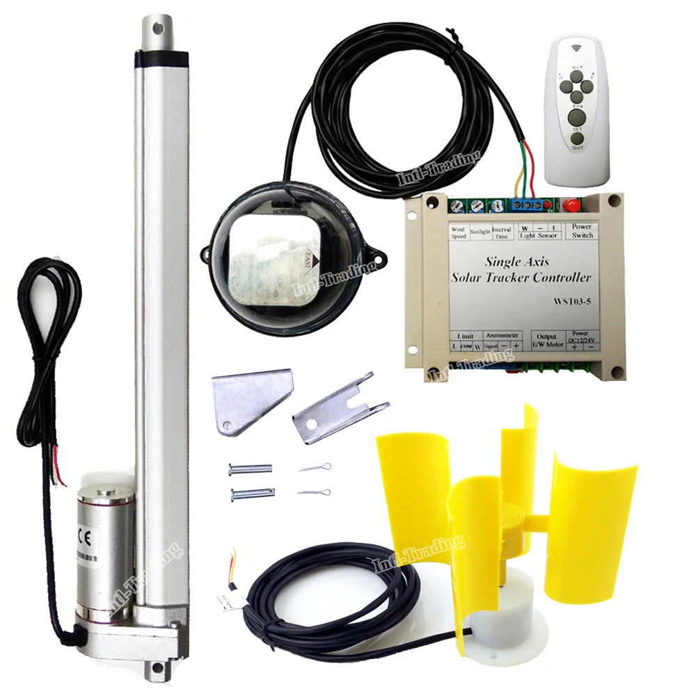 1 кВт одноосевой солнечной Трековый трекер 4 мм/сек. 12 &quotдвигатель постоянного