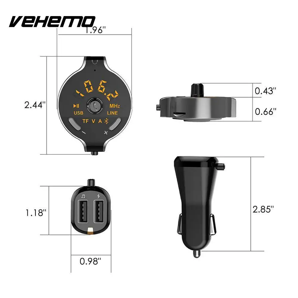 Bluetooth Receiver Car FM Transmitter Adapter Handsfree Universal Voltage Detection Smart | Автомобили и мотоциклы