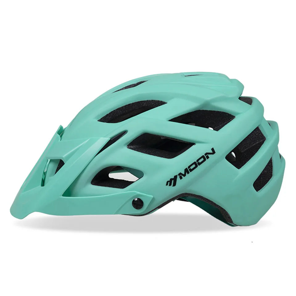 Light Blue MOON горный DH велосипедный шлем MTB вниз холм Сверхлегкий велосипедный шлем для женщин и мужчин в форме велосипеда шлем велосипедный шлем M/L Размер - Цвет: Light Blue