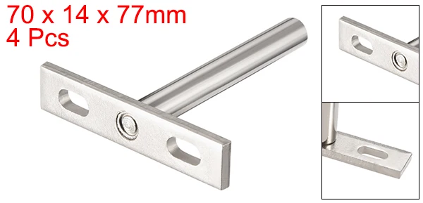 70mm x 14mm x 77mm Uxcell, 2 шт., для дома, на стену, сделай сам, регулируемая глухая полка, плавающие Опорные кронштейны, Скрытое крепление, невидимая плавающая полка, кронштейны - Цвет: 70mm x 14mm x 77mm