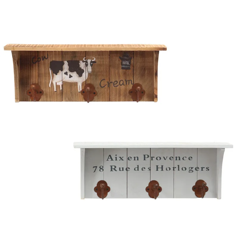 Настенная вешалка деревянная настенная полка для хранения простая маленькая