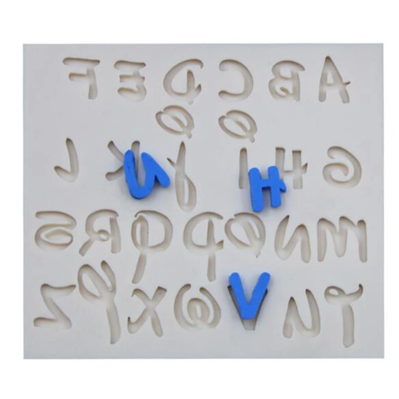 3D буквы алфавита силиконовая доска для сообщений форма шоколада мыла помадки