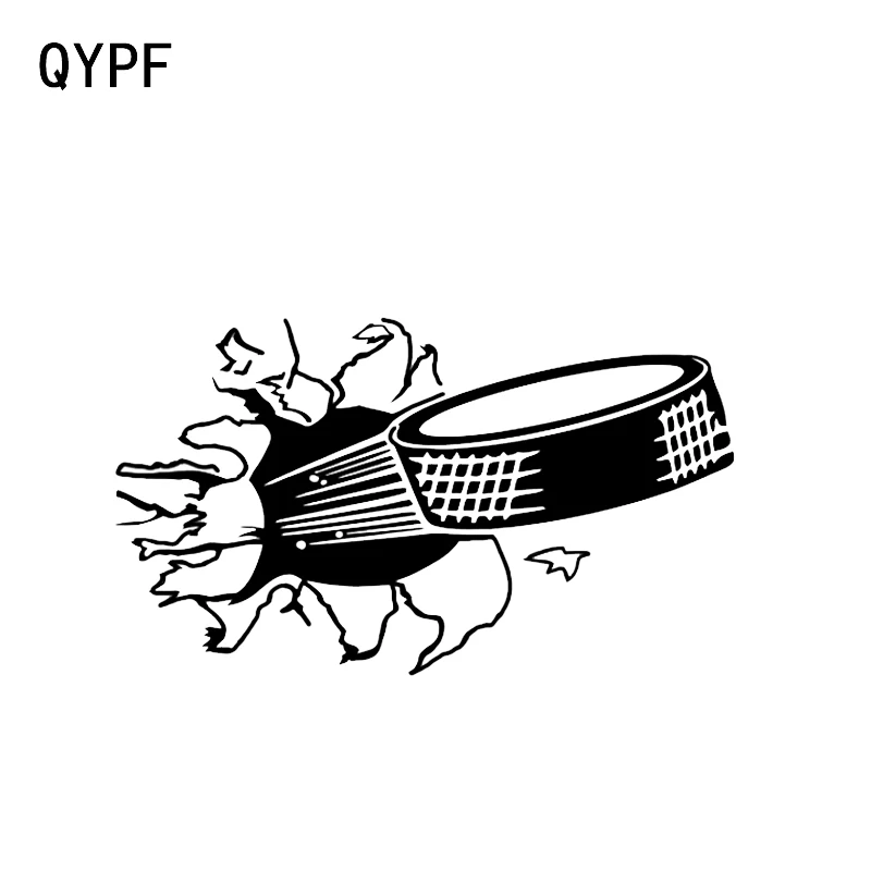 QYPF 14 1*8 1 см интересный декор для хоккейной шайбы виниловые Стикеры стайлинга