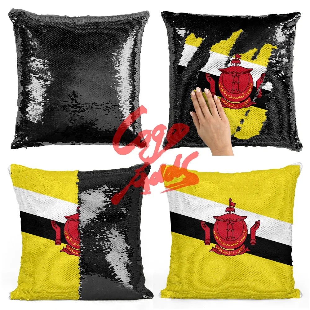 Чехол накладка с двусторонними блестками и декоративными подушками в