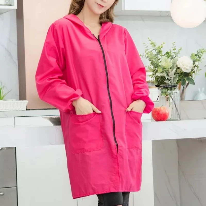 Молния Кухонные фартуки женские комбинезоны бытовая очистка маслостойкие для