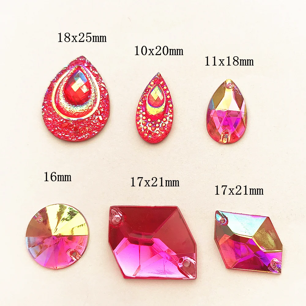 Богиня смолы микс красного цвета: фуксия Розовый Ab Свадебные шитья для поделок