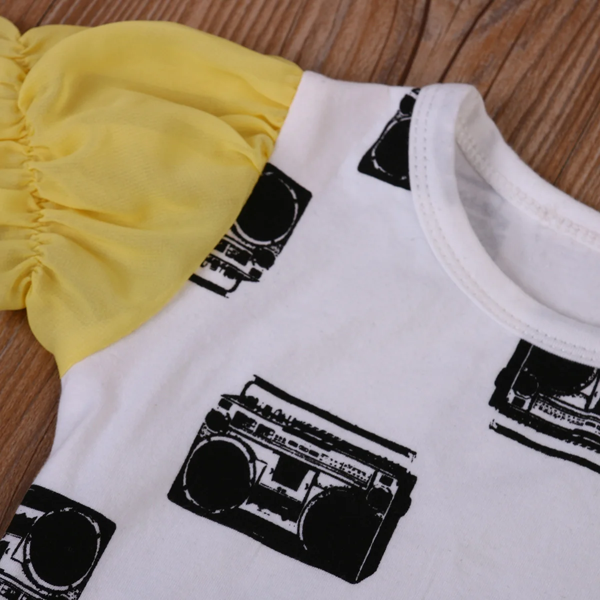 2017 Лето Печатных Новорожденного Девушки Одежду С Коротким Рукавом Хлопка