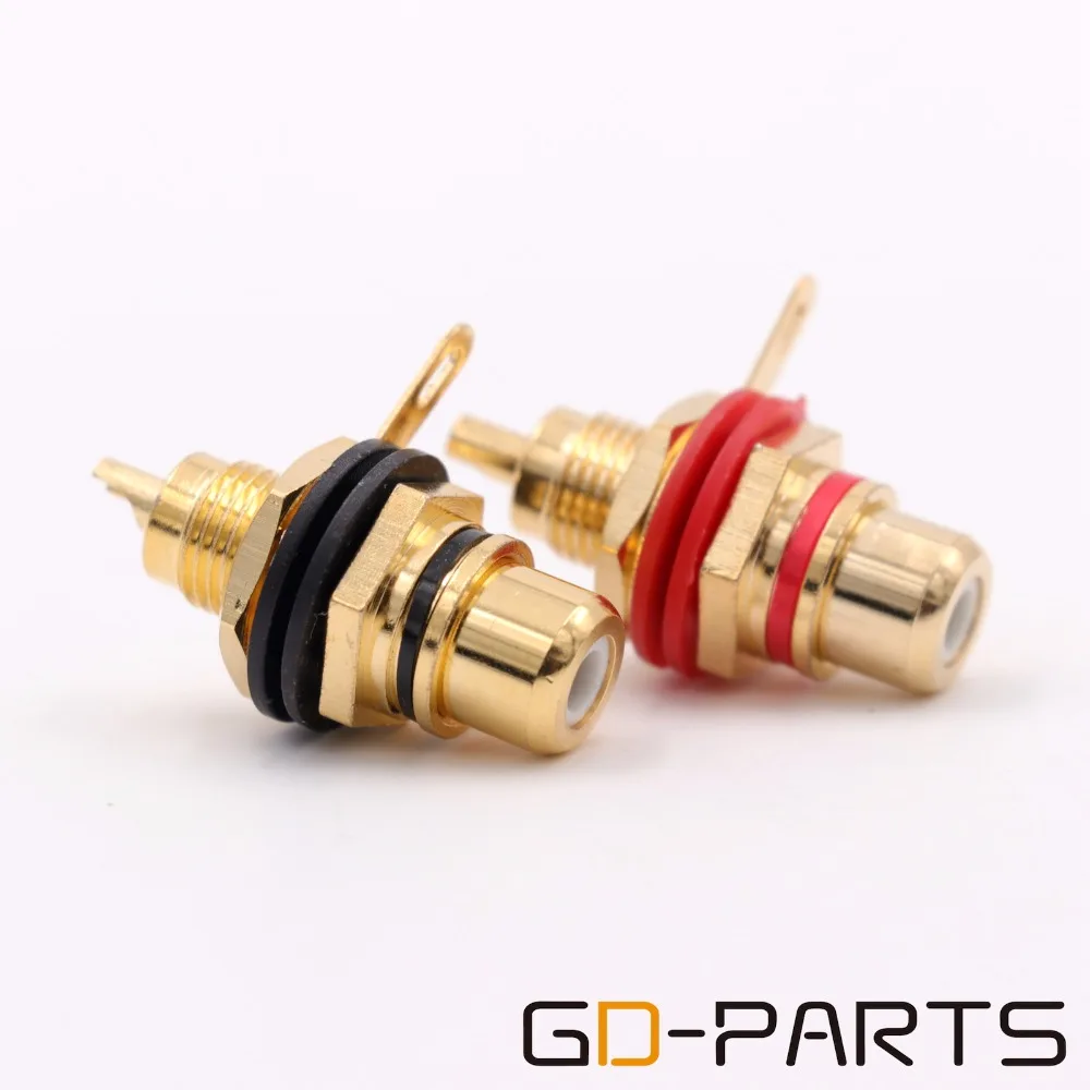 GD PARTS позолоченный латунный гнездовой разъем RCA терминал Hi Fi усилитель компакт
