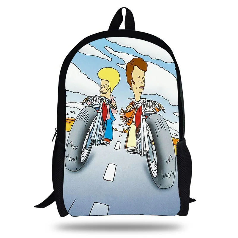 16 дюймовые рюкзаки с мультипликационным принтом Beavis и Butt Head для школьников
