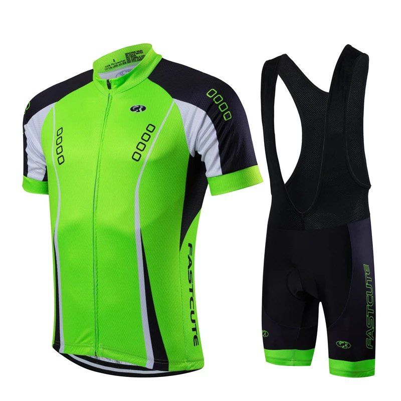 2 FASTCUTE Cycling clothing set men short set gel pad breathable ropa ciclismo quick dry conjunto ciclismo#65 - Цвет: 2