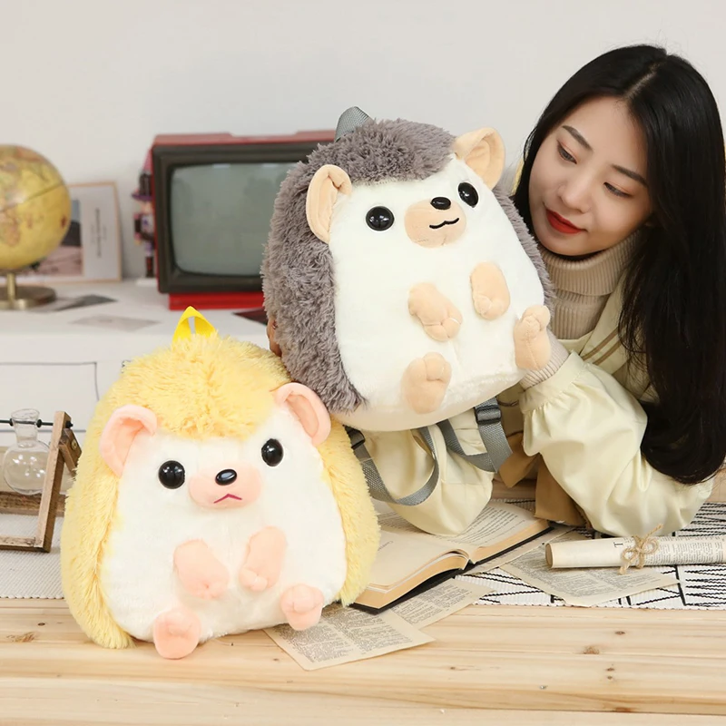 1 шт. Детские Kawaii Ежик Плюшевые игрушечные рюкзаки сумка маленькие игрушки для детей Студенческая девочка Мальчик Мягкая кукла подарок на день рождения