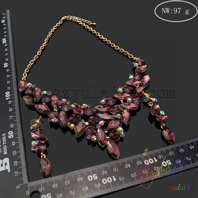Ювелирный Комплект из жёлтого цветка и кристаллов|artificial jewellery set|crystal jewelry setfashion set