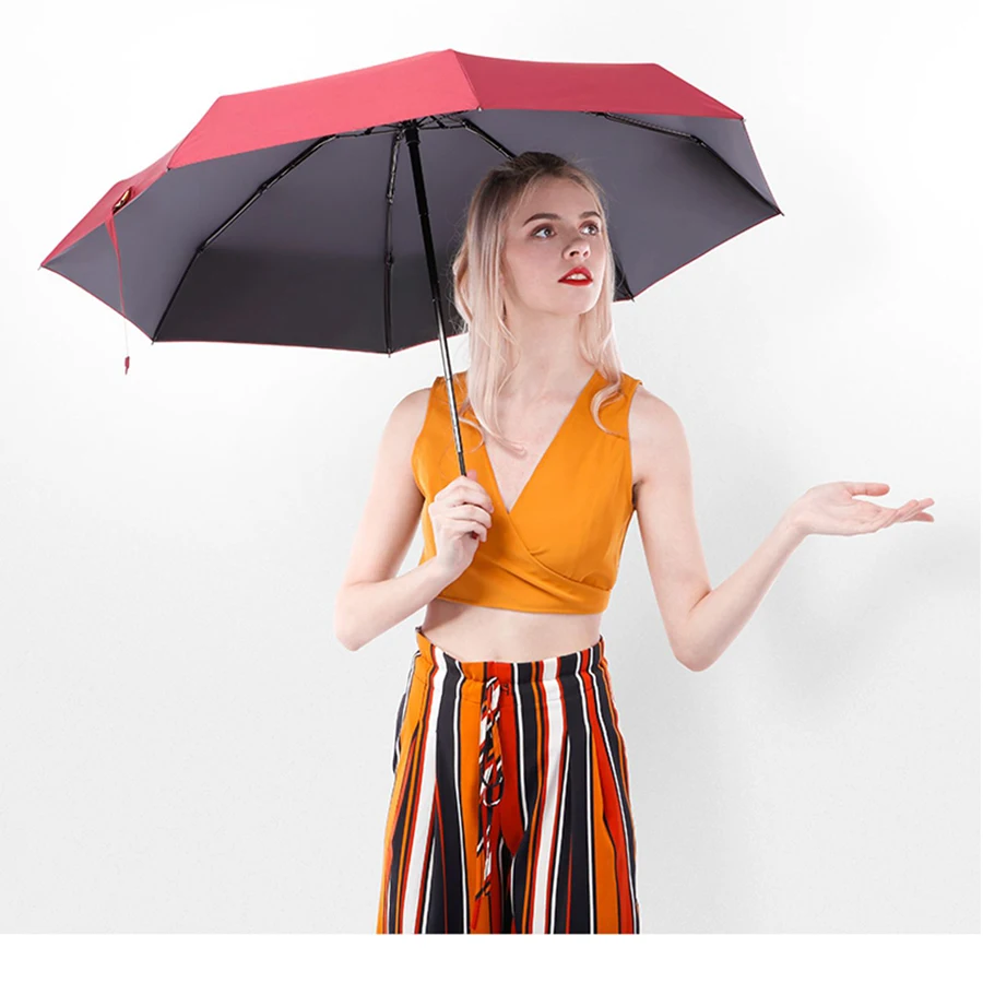 

Automatic Folding Umbrella Bag Rain Flower Decoration Black Kids Girl Women Rainbow Children Wedding Windproof Flash 50YS0024