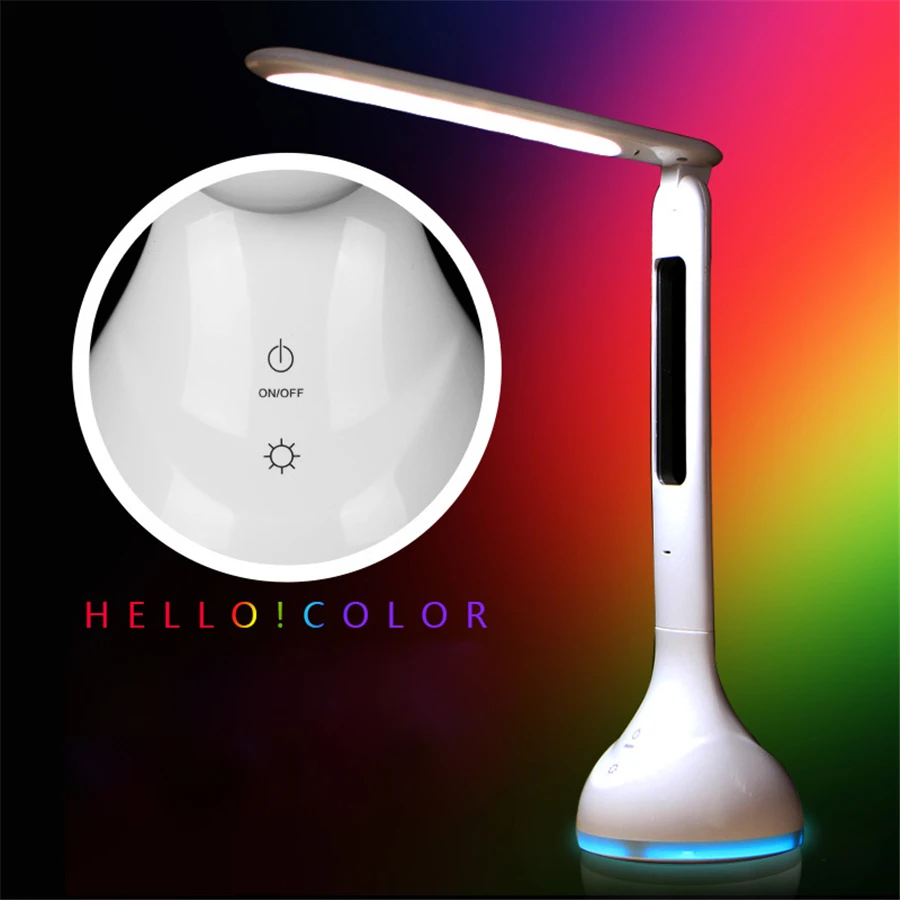 Складной светодиодный настольный светильник с календарем и будильником ночник