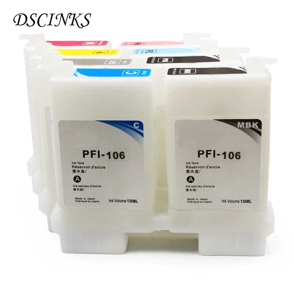 8 Pcs PFI-105 PFI-106 Refillable Ink Cartridge for Canon IPF6300S IPF6350S IPF6400S IPF6410S IPF 6300S 6350S 6400S 6410S PFI 105 |