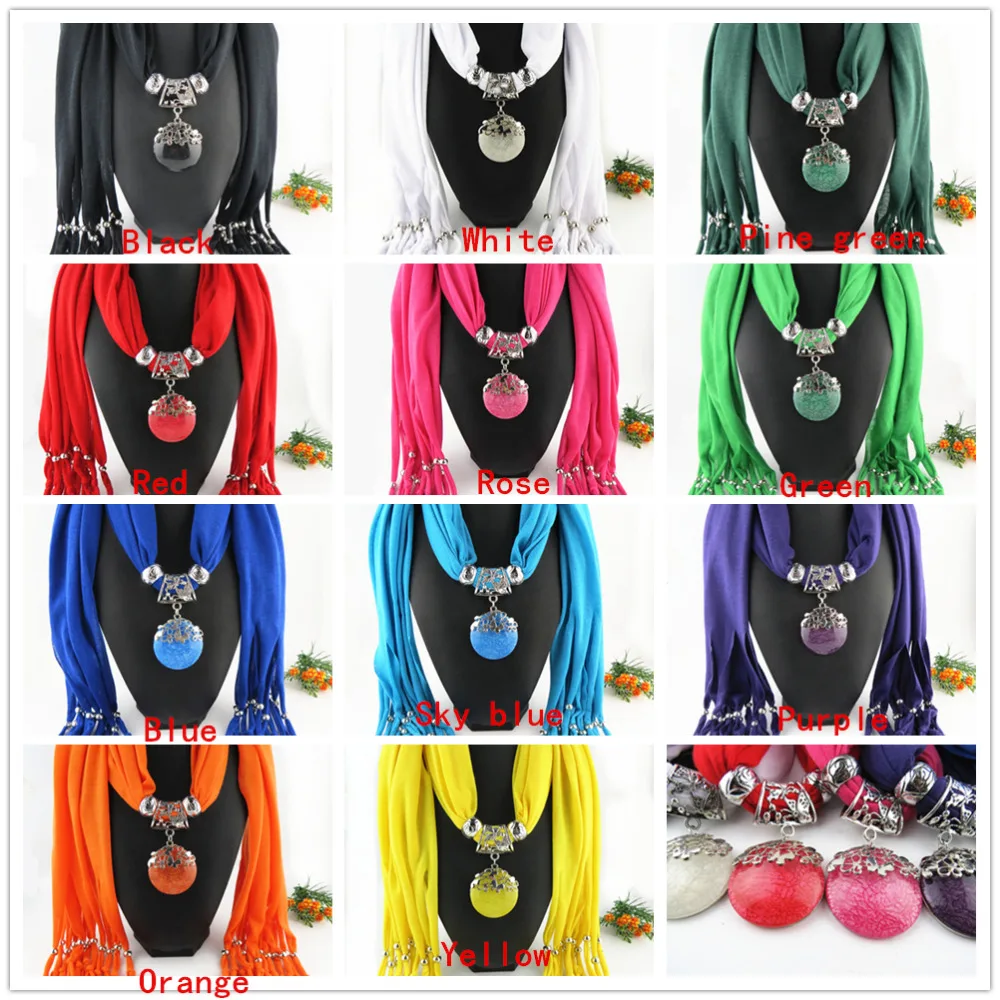 Женский шарф подвеска RUNMEIFA модный дизайнерский с кулоном|scarf jewelry|popular scarfbrand design