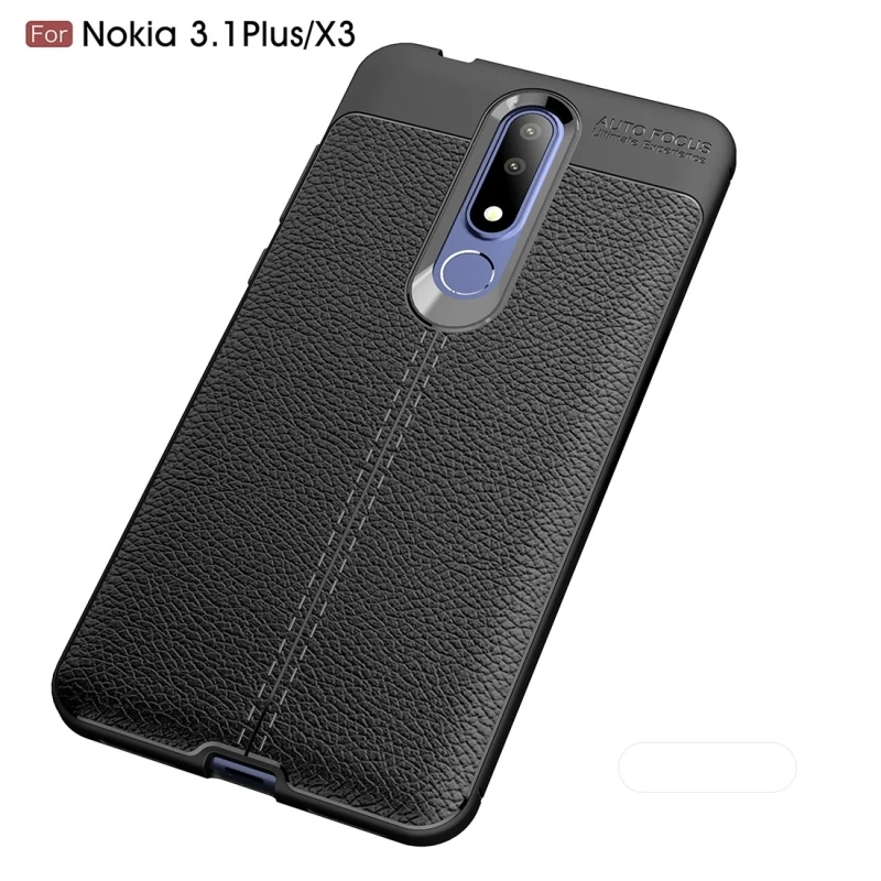 Чехол HAWEEL для телефона Nokia 3 1 Plus/X3 текстура личи ударопрочный чехол из ТПУ