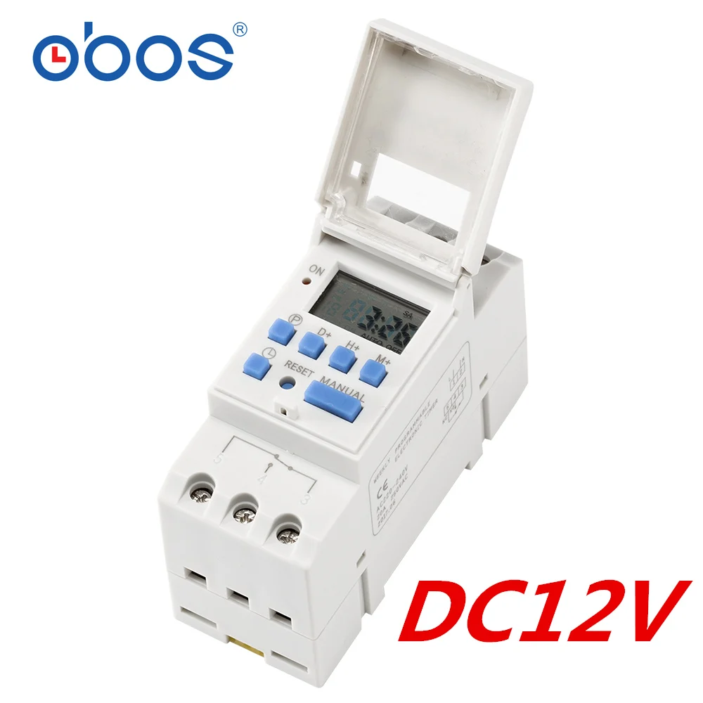 DC12V AHC15A(BS26) Новые отключения питания с памятью 220 В цифровой таймер din цифровой таймер с 16 раз вкл/выкл в день набор времени диапазон 1 мин-168 ч - Цвет: DC12V