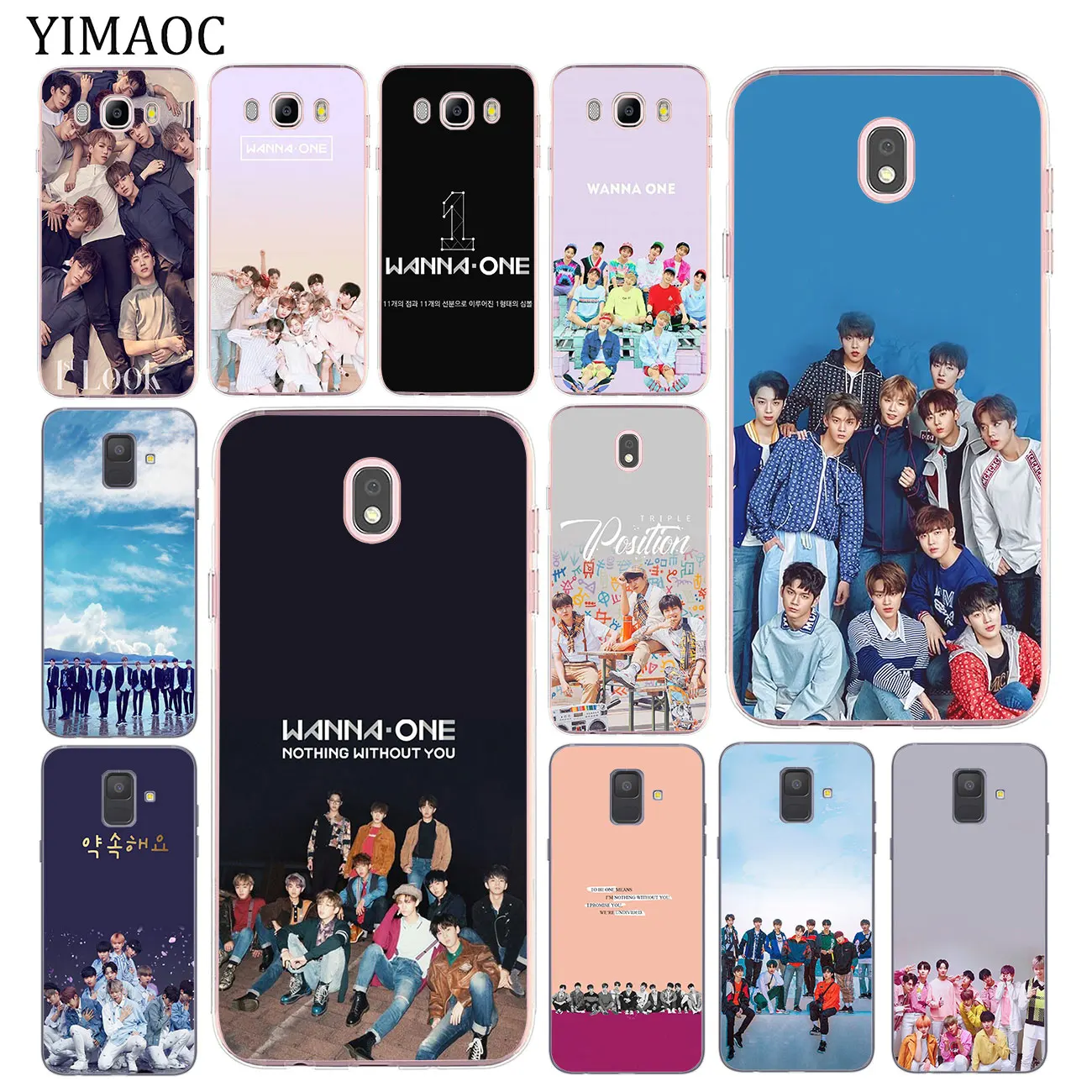 Мягкий силиконовый чехол YIMAOC Wanna One undiffed kpop для Samsung Galaxy A5 J5 J6 J7 2017 EU J3 2016 A9 A8 A7 A6 Plus