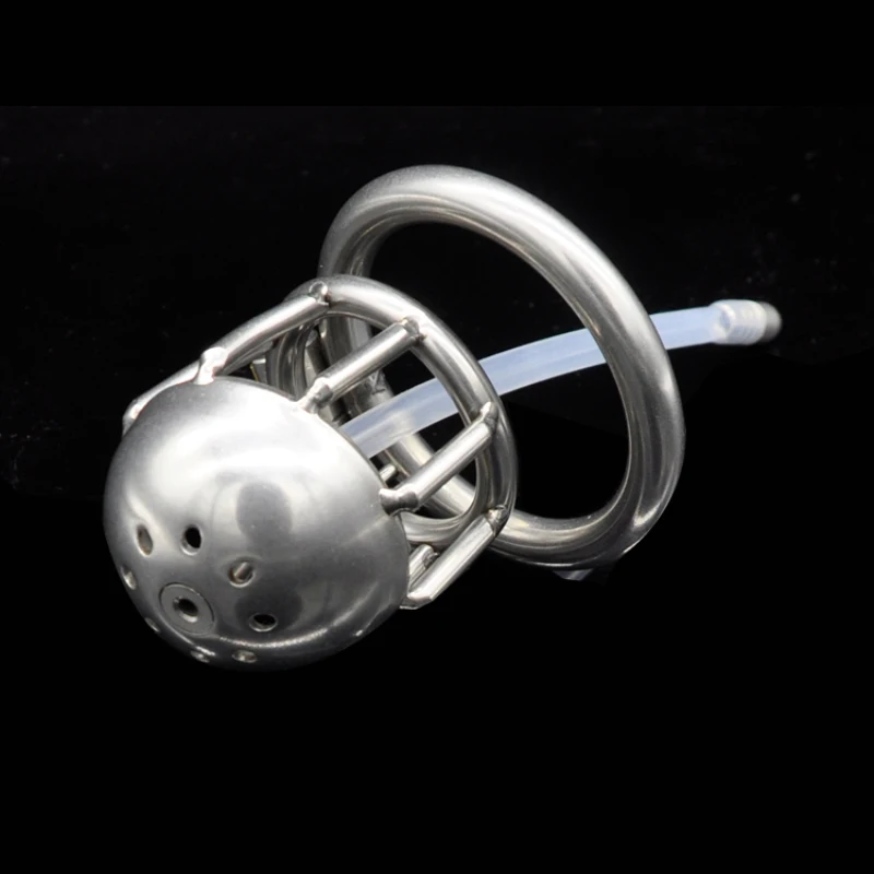 Stainless Steel Small Male Chastity Cock Cage with Short Catheter Ring Sex Toy Fetish Bondage Device for Men G131 | Красота и