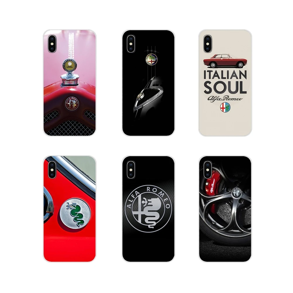 Суперкар Alfa Romeo Логотип прозрачный ТПУ чехол для samsung Galaxy S3 S4 S5 мини S6 S7 край S8 S9 S10