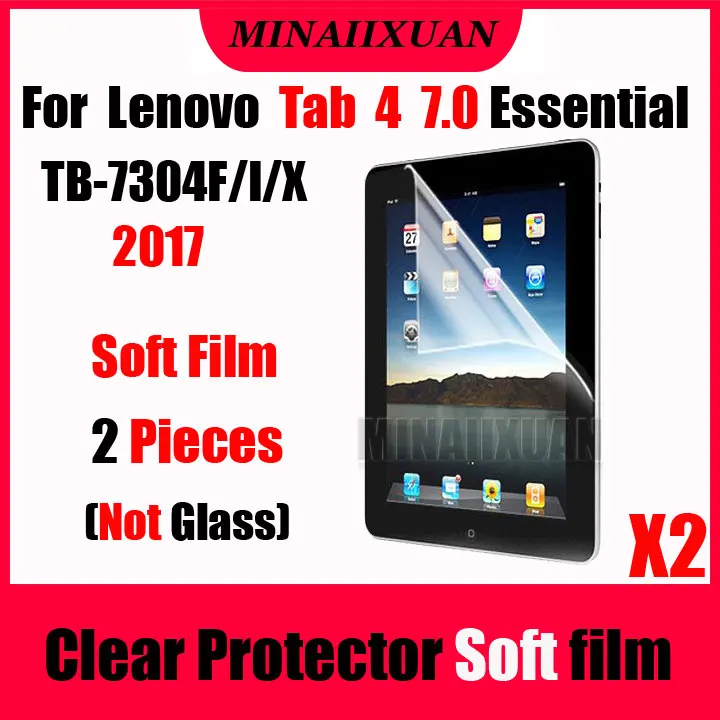 2 шт прозрачная Защитная мягкая пленка для экрана (не стекло) Lenovo Tab 4 7 Essential TB 7304X