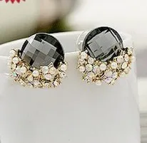 Новинка 2018 Модная бижутерия серьги гвоздики богемные Винтажные с кристаллами