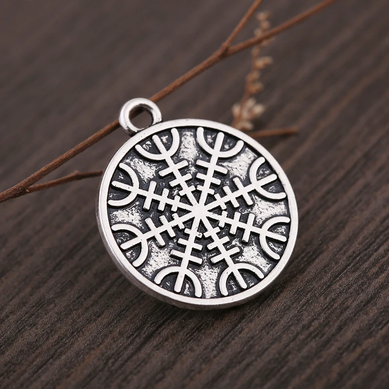 10 шт. круглые подвески Teamer Norse Cross Runes символ Одина Викинг для самостоятельного