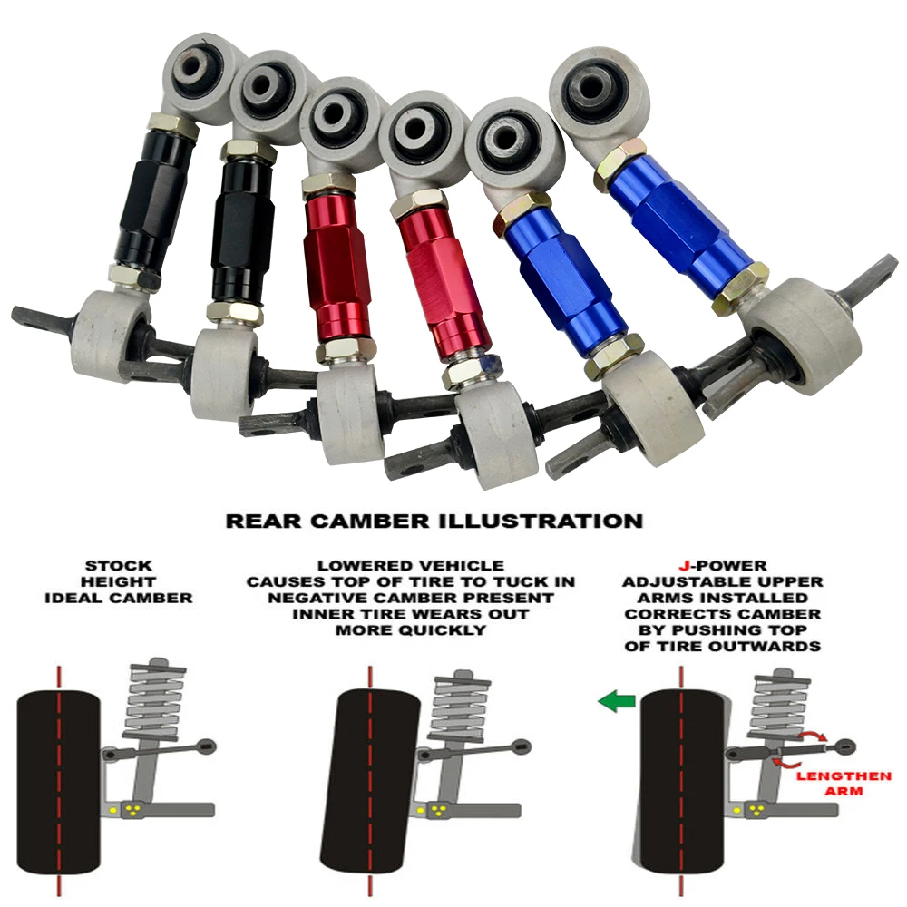 WLR RACING левый + правый задний комплект для HONDA ACURA CIVIC INTEGRA CRX Rear Camber ARM KiT EG EK DC2 EF WLR9851|kit