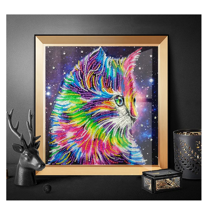 Алмазная картина мультяшный Кот 5D DIY вышивка мозаика рождественские аксессуары