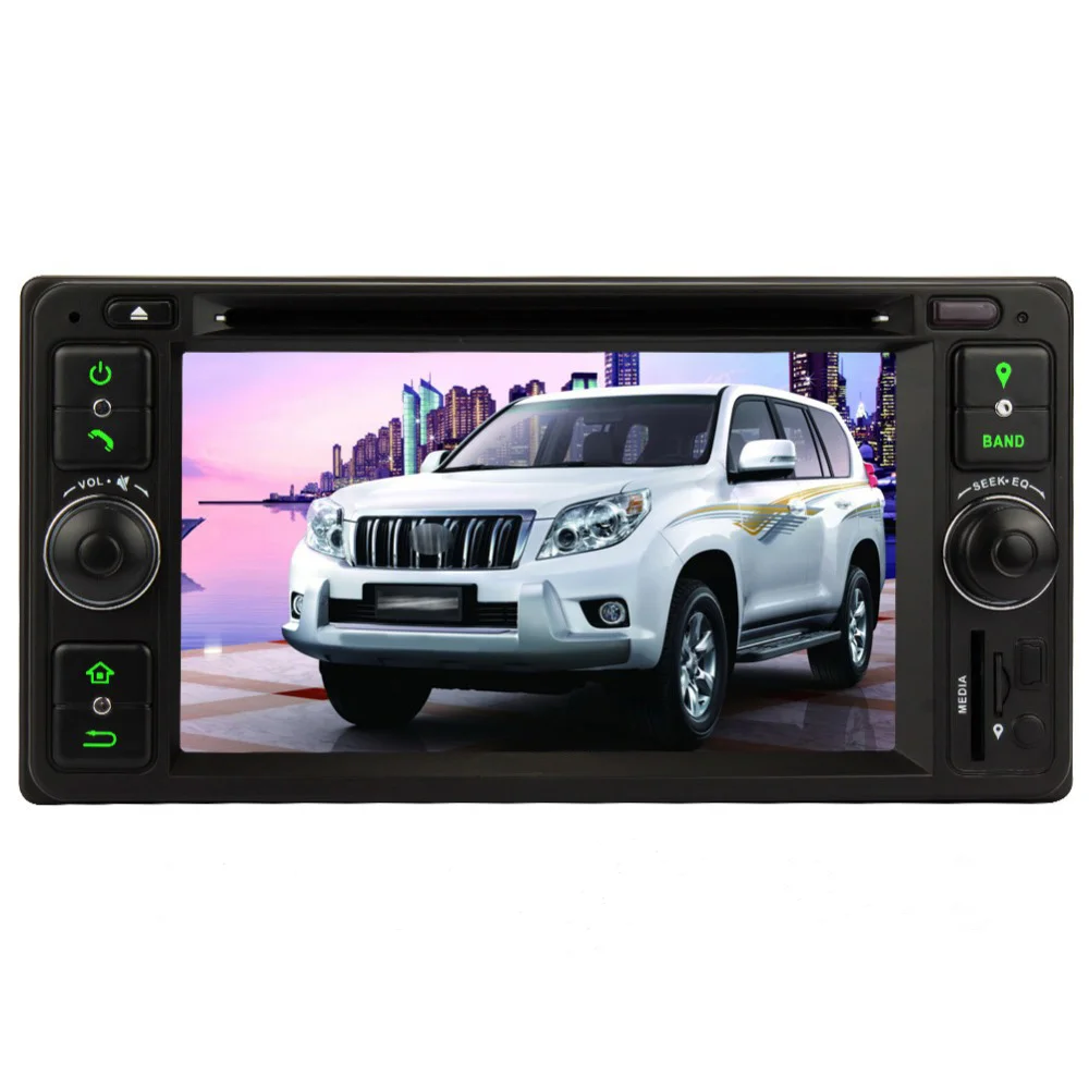 Автомагнитола Eunavi 2 din с DVD плеером для Toyota Hilux Fortuner Innova old camry corolla vios RAV4 GPS навигация