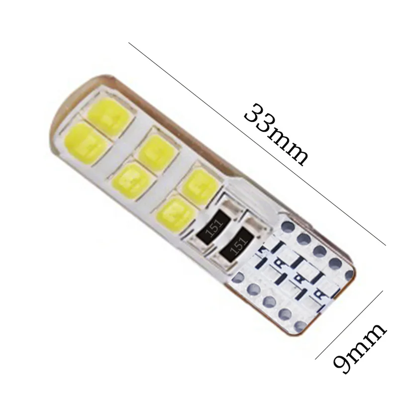 100 шт. Оптовая Продажа T10 Светодиодная автомобильная лампа 12 В lampen 12smd w5w