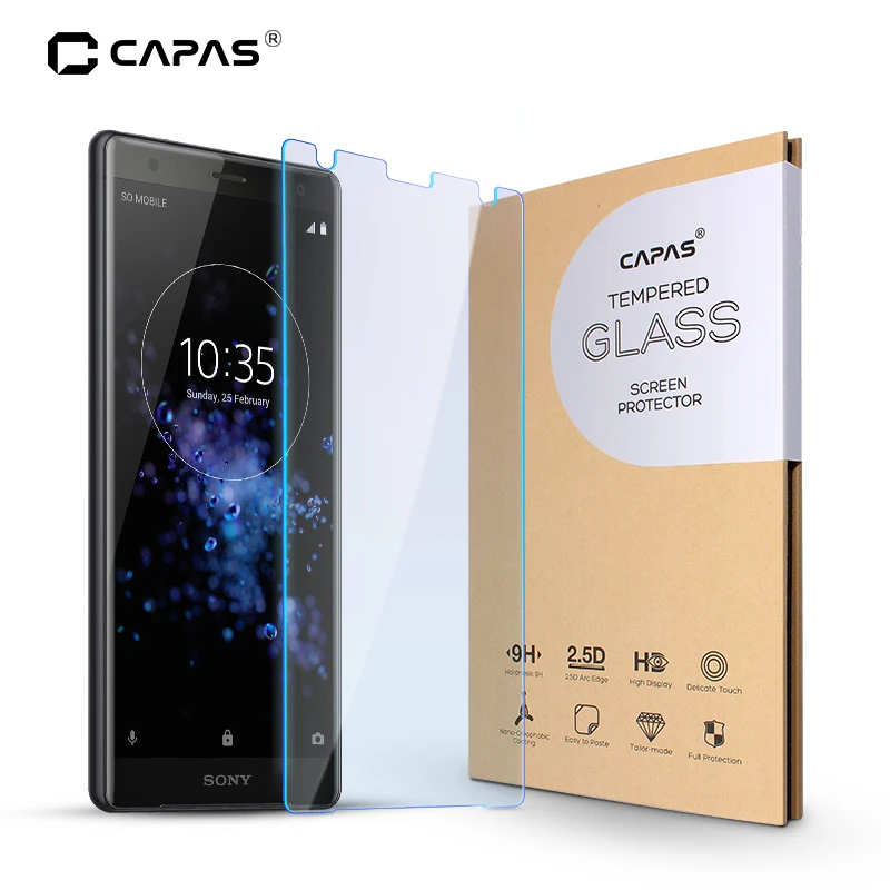 Для Sony Xperia XZ2 закаленное стекло для защитная пленка прозрачная Взрывозащищенная
