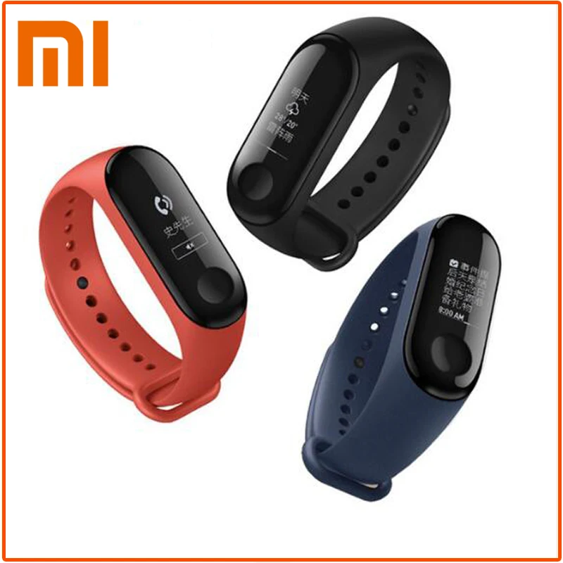 В наличии умный Браслет Xiaomi Mi Band 3 Смарт фитнес трекер 0 78 ''с OLED дисплеем