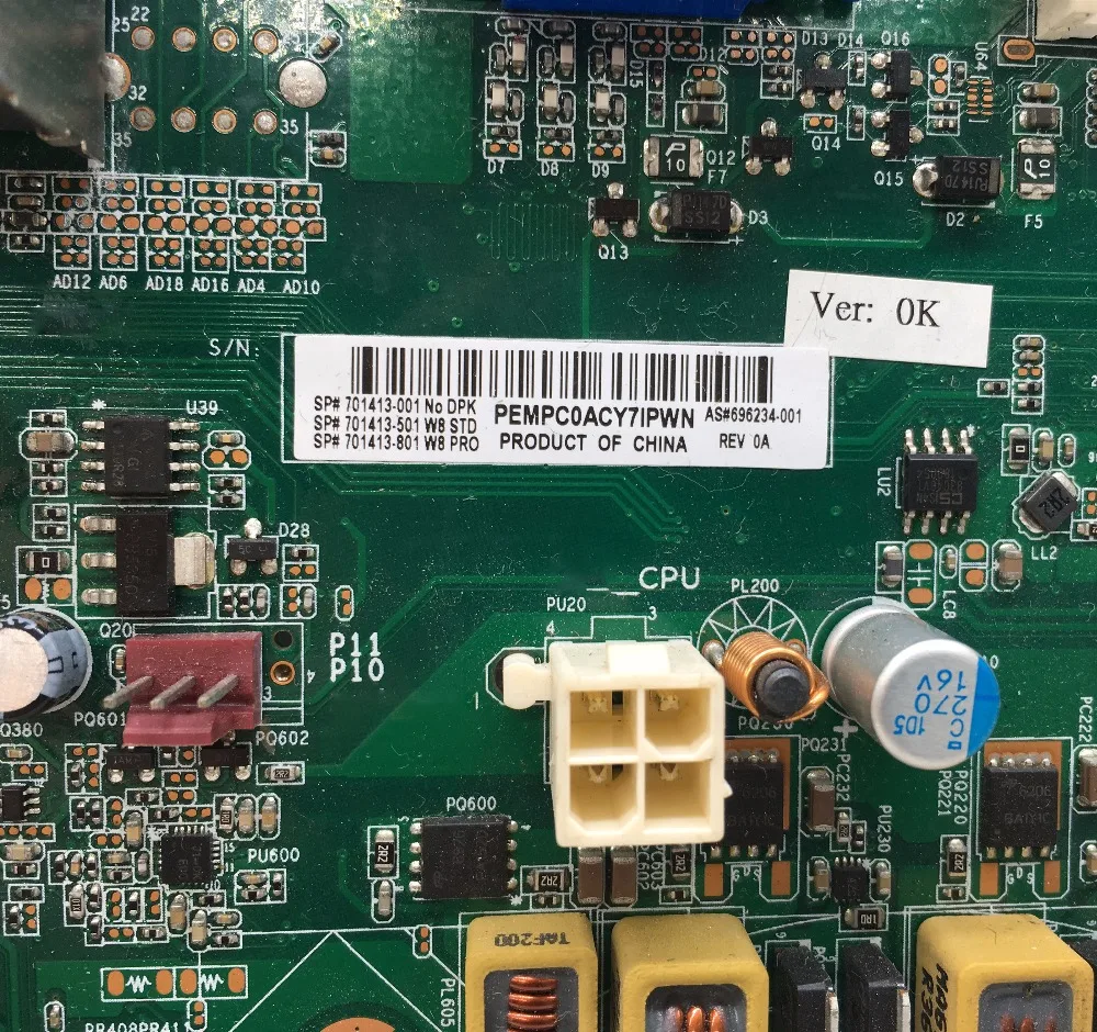 SZWXZY отлично подходит для HP PRO 3500 SERIES S1155 материнская плата H61 DDR3 696234 001 701413 100%