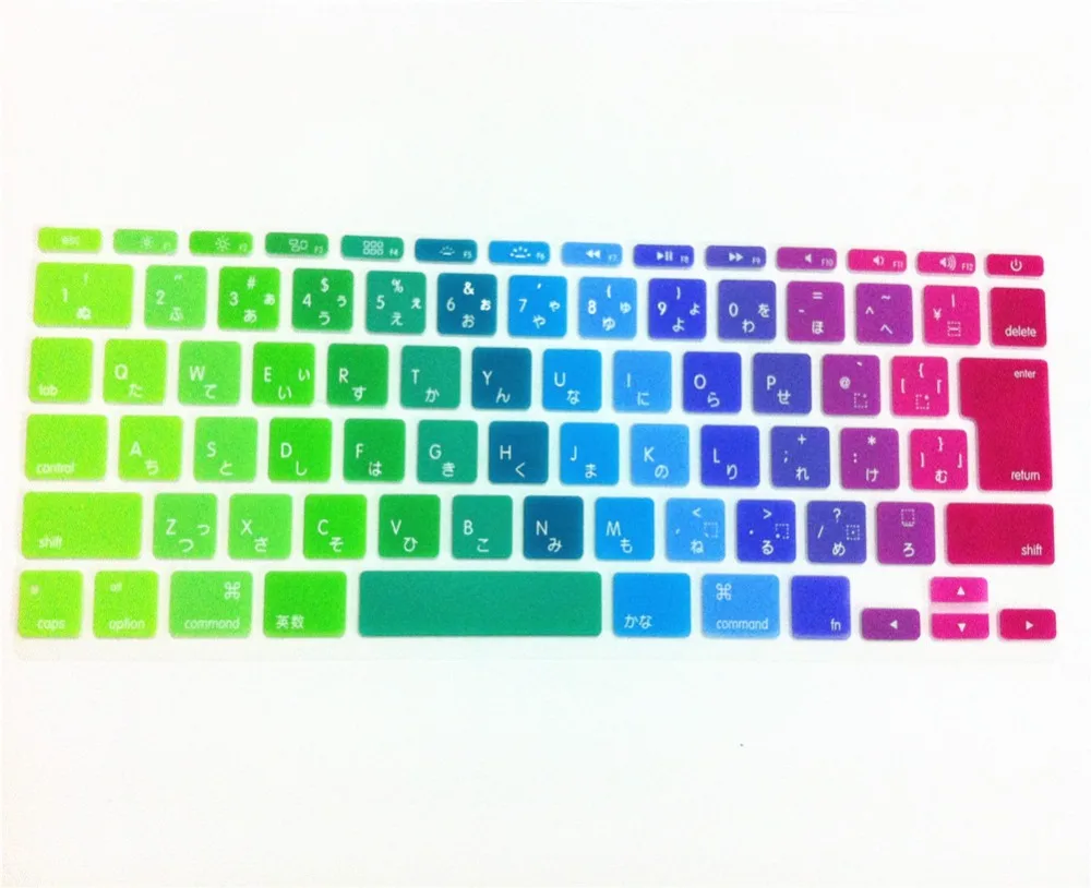 Цветная японская Силиконовая Защитная пленка для клавиатуры Apple MacBook Air 11 6 дюйма |