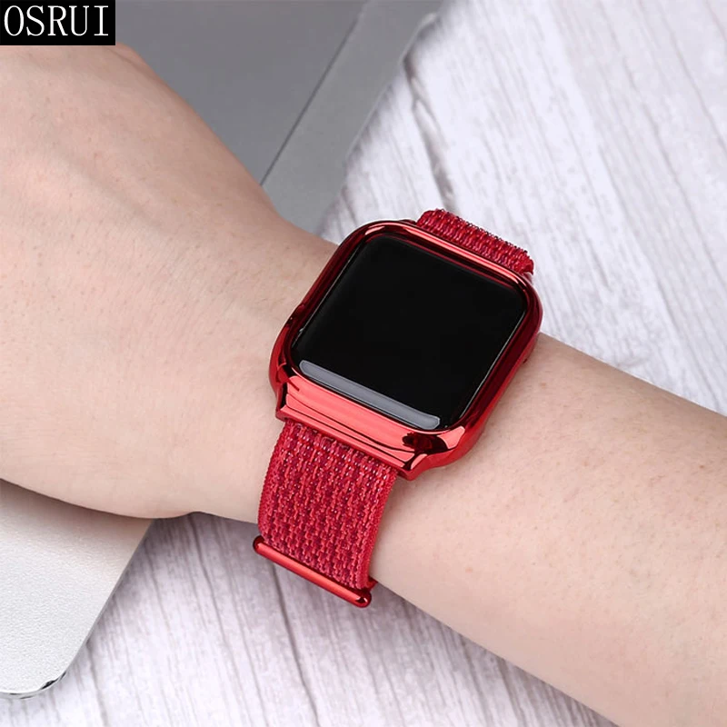 Ремешок для часов Apple watch 44 мм 40 спортивный нейлоновый ремешок correa iwatch series 5 4 +