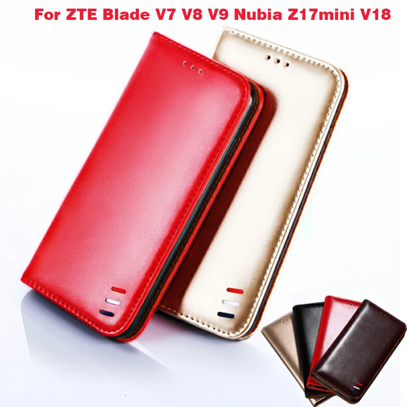 Чехол-бумажник для ZTE Blade V7 V8 V9 Nubia Z17 Mini V18 кожаный | Мобильные телефоны и аксессуары