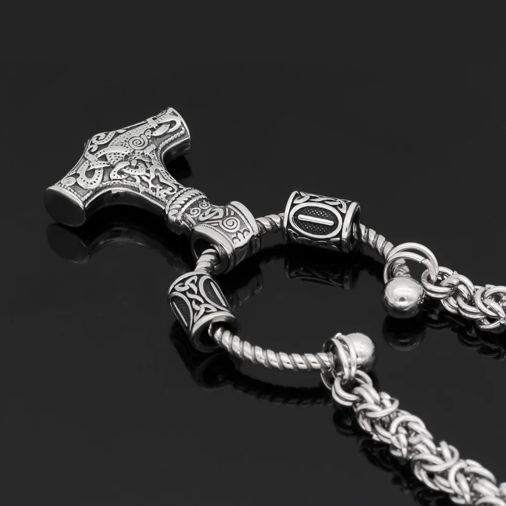 VikingCeltic скандинавский Викинг mjolnir из нержавеющей стали thor hammer ожерелье для