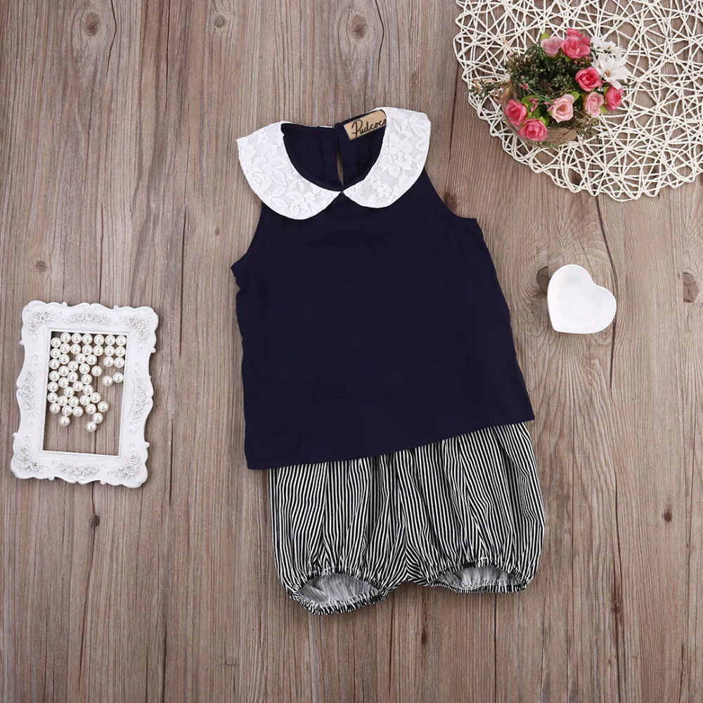 Летняя одежда для маленьких девочек футболка Топы джинсовое платье комплект