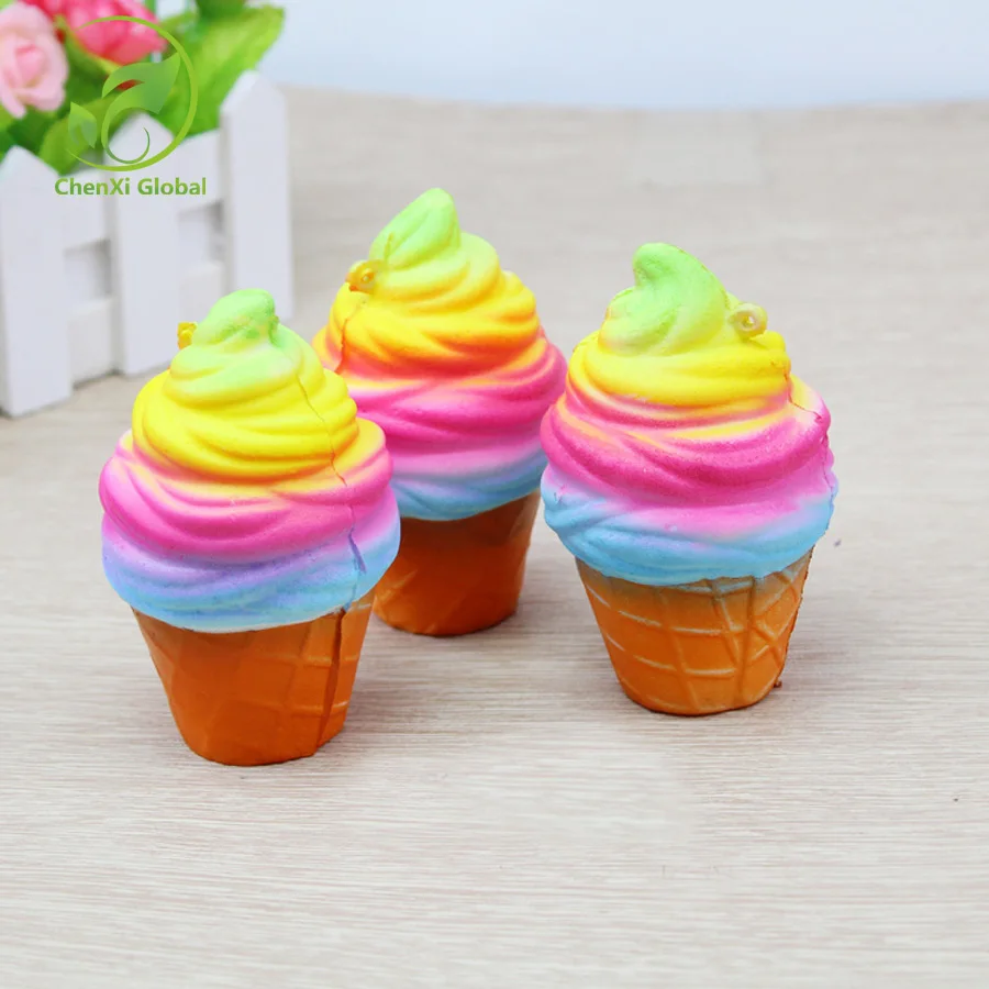 Funny Squishy Toy Rainbow Ice Cream Super Slow Rising Squeeze Sweet Cake Anti-Stress Kid Gift Squishies Novelty Fun Toys |