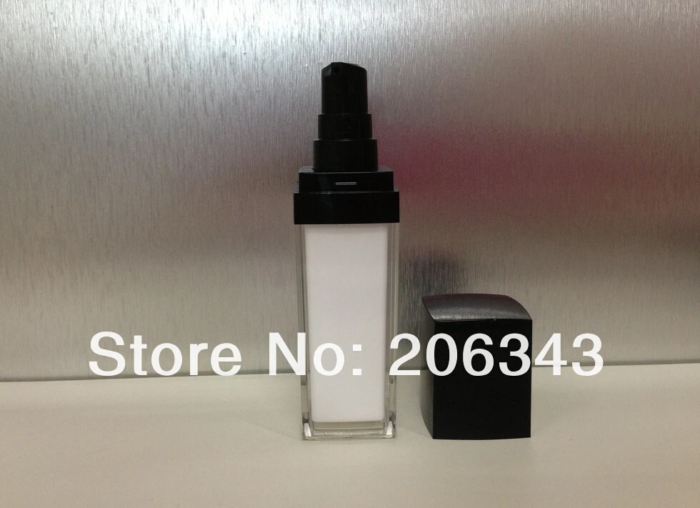 30 мл черный + белый квадратный акриловый пресс насос для лосьона. Бутылка эмазии