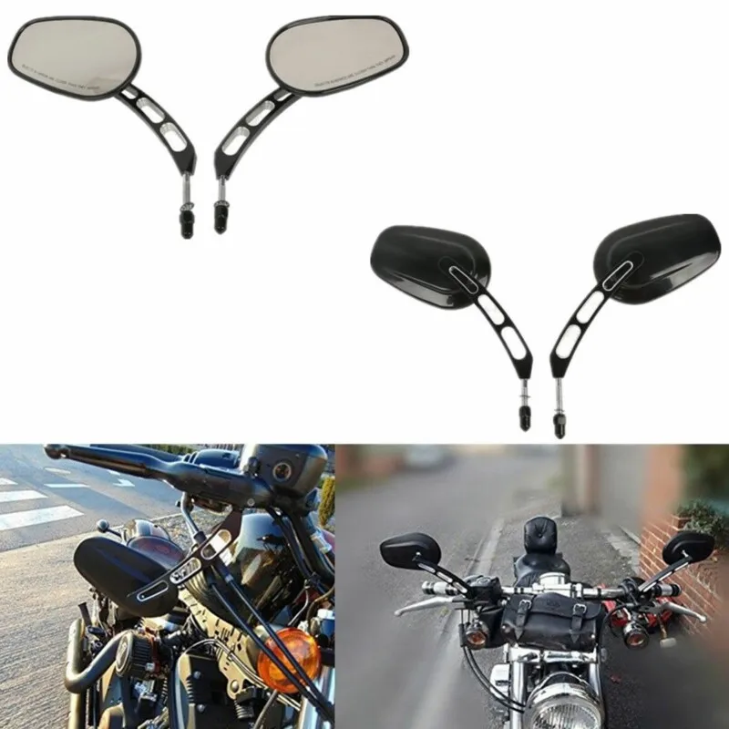 Мотоциклетные универсальные боковые зеркала заднего вида для Harley Road King Touring XL883 Sportster 1200 XL1200C Fatboy Dyna Softail 8 мм