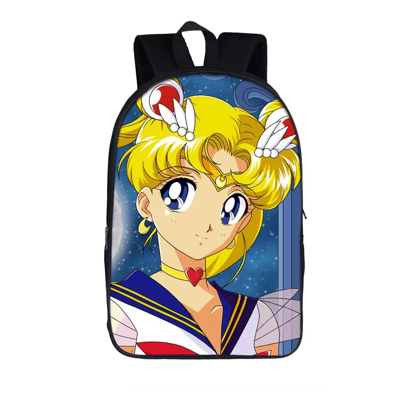 16sailormoon014 Японский аниме Сейлор Мун принт рюкзак для девочек-подростков детские школьные сумки мультфильм луна Дети школьный рюкзак сумки для книг - Цвет: 16sailormoon014