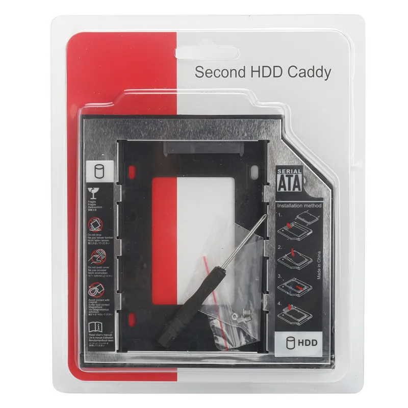 Универсальный 2,5 ''2nd HDD корпус SSD SATA жесткий диск чехол Caddy адаптер отсек для IBM/lenovo Thinkpad T430 T430i W530 T530 T530i
