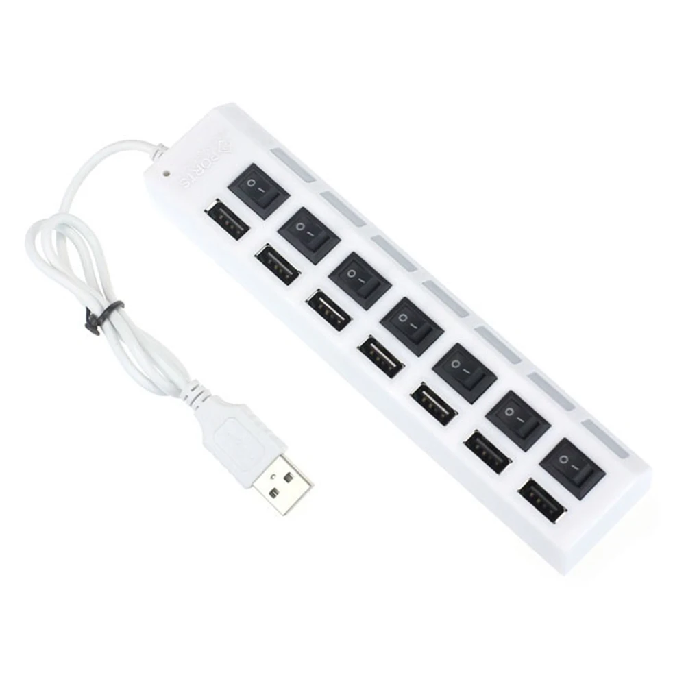 Новое поступление светильник светодиодный индикатор 7 портов USB 2 0 адаптер